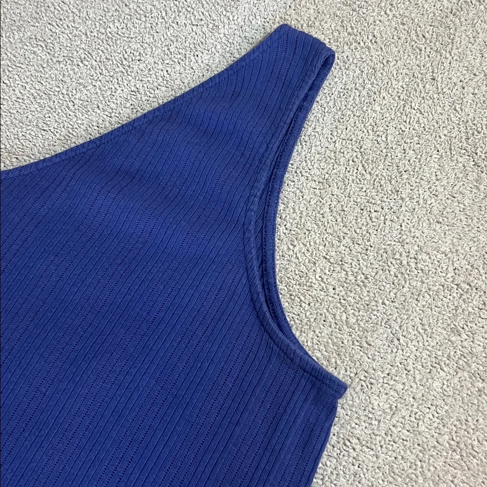 Pact - Dreamy Blue Pointelle Ribbed Sleep Romper - Size XL - Picture 12 of 14